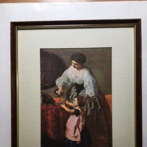 Vintage Gellman fine art prints "mother love" by Kraus 11" x 14" framed